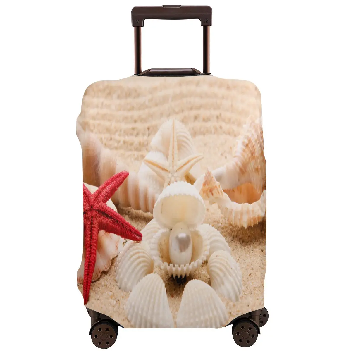 

Shells Pearl Starfish Sand Washable Luggage Protective Cover Luggage Protective Case Travel Thicken Dust Case Accessories