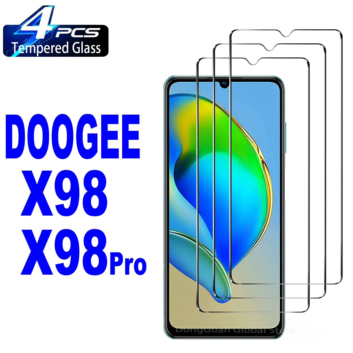 

2/4Pcs Tempered Glass For DOOGEE X98 X98Pro Screen Protector Glass Film