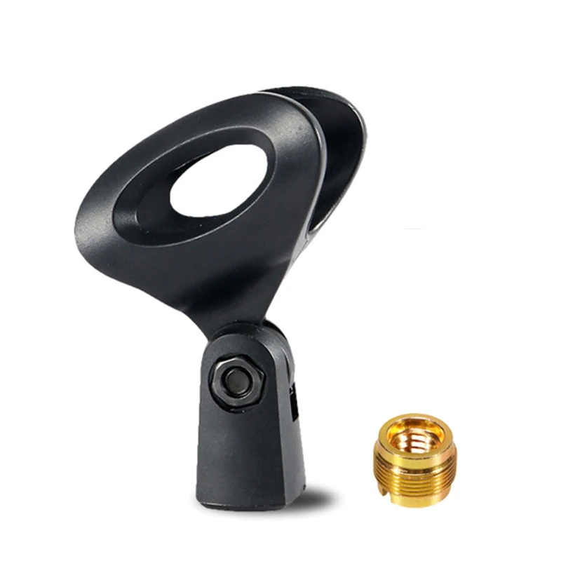 

Durable Plastic Construction /Copper Threading Mic Clip Mic Holders Spring Clip 180° Front & Rear Rotation Mic Holder