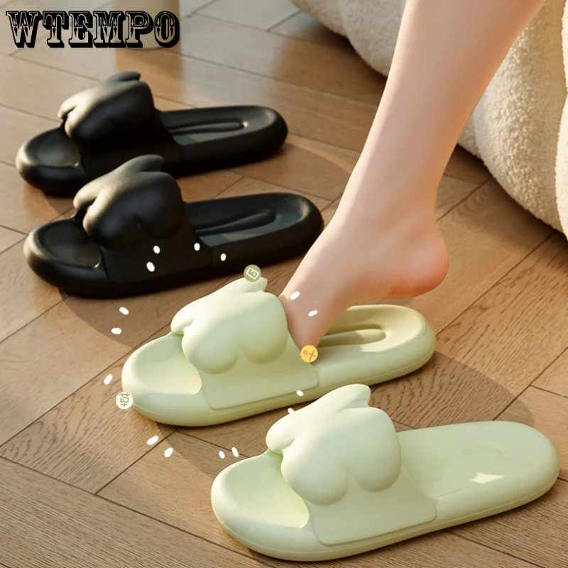 WTEMPO Summer Eva Shoes Women Cloud Slippers Indoor Mute Bathroom Anti-Slip Slides Ladies Leisure Sandals Beach Flip Flops