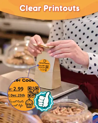 Термоэтикетки Phomemo круглые водонепроницаемые белые 50 мм 750 шт