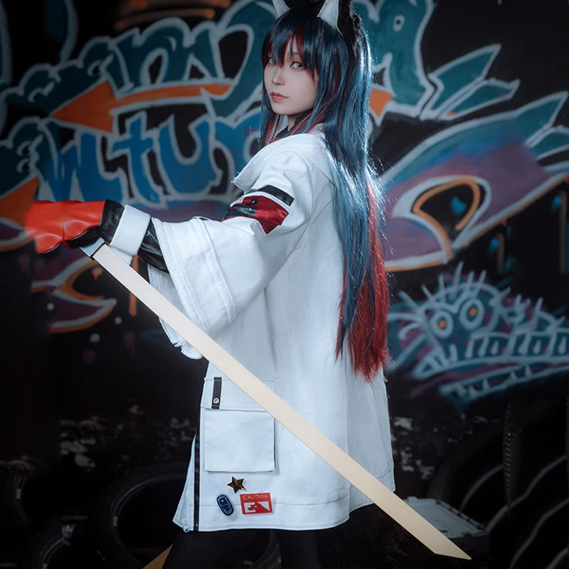 В наличии! Arknights Texas Косплей холодная зима Messenger ветровка женский костюм полный
