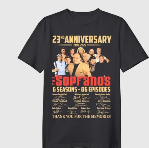 

The Sopranos T shirt, 23rd Anniversary 1999 2022 The Sopranos 6 Season hot shirt