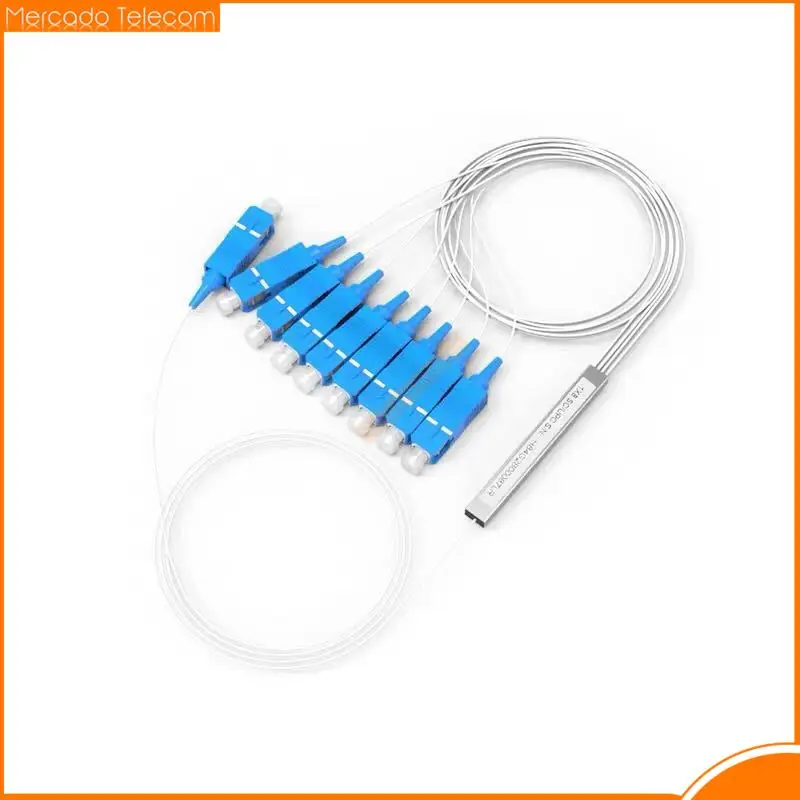 Free shipping 10pcs/lot 1X2 1X4 1X8 1X16 PLC Fiber Splitter SC/APC SC UPC 0.9mm G657A1 PVC 1m FTTH Fiber Optical Splitter FTTH