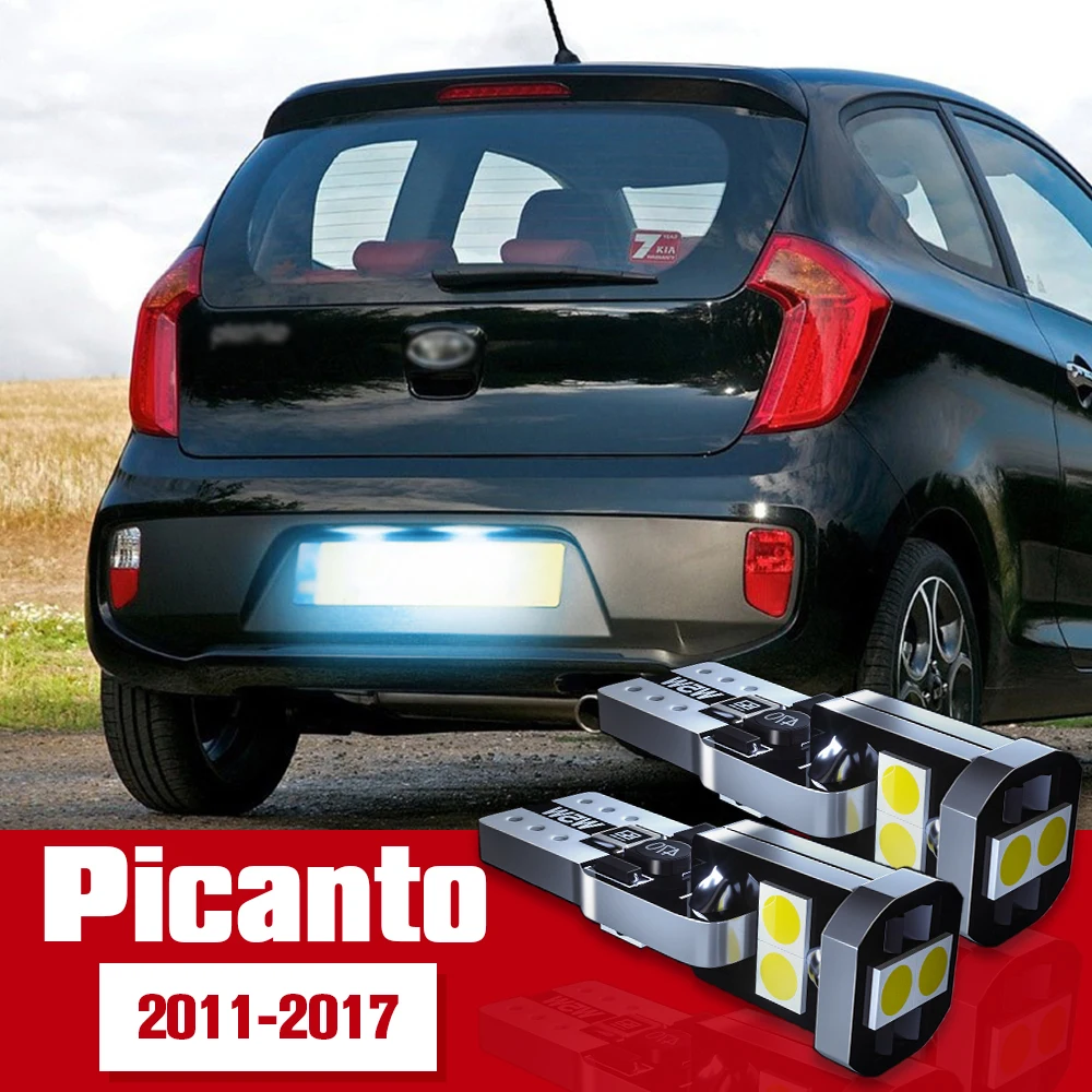 

2pcs License Plate Light Accessories LED Bulb Lamp For Kia Picanto 2011 2012 2013 2014 2015 2016 2017