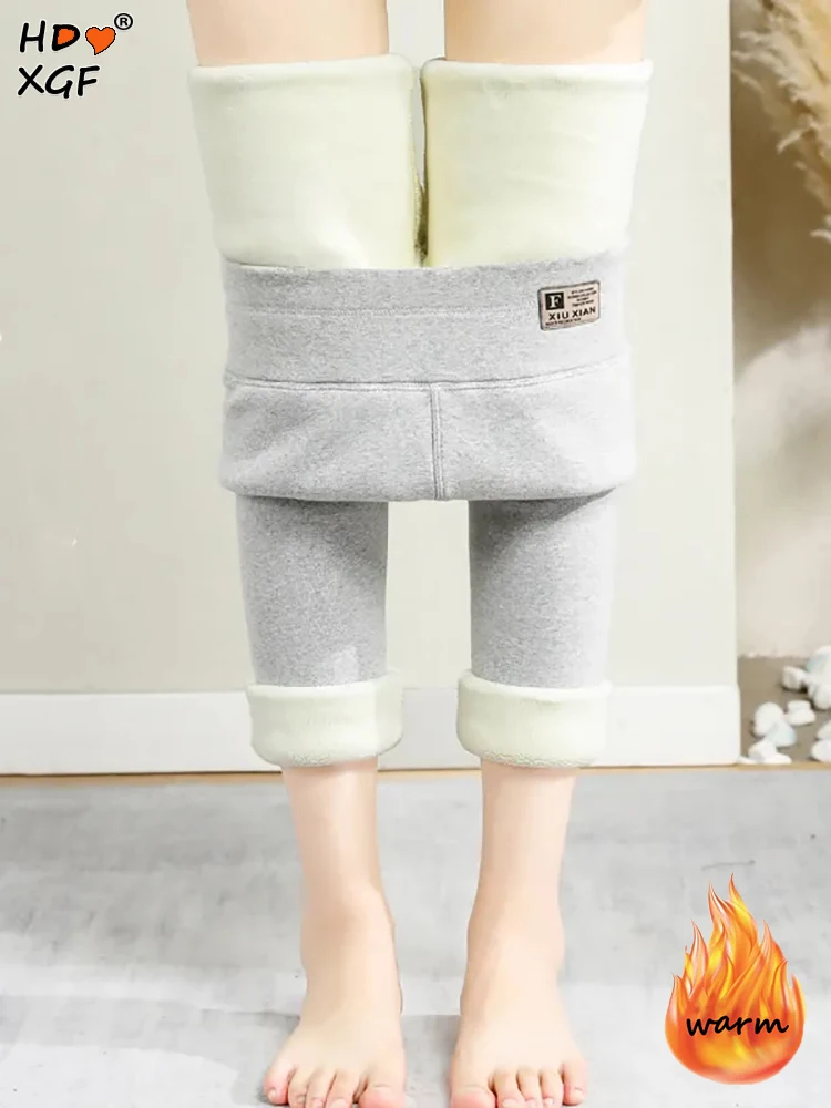 

Эластичные леггинсы с высокой талией большого размера, корейская мода, бархатные плотные однотонные зимние брюки, повседневная женская одежда, брюки