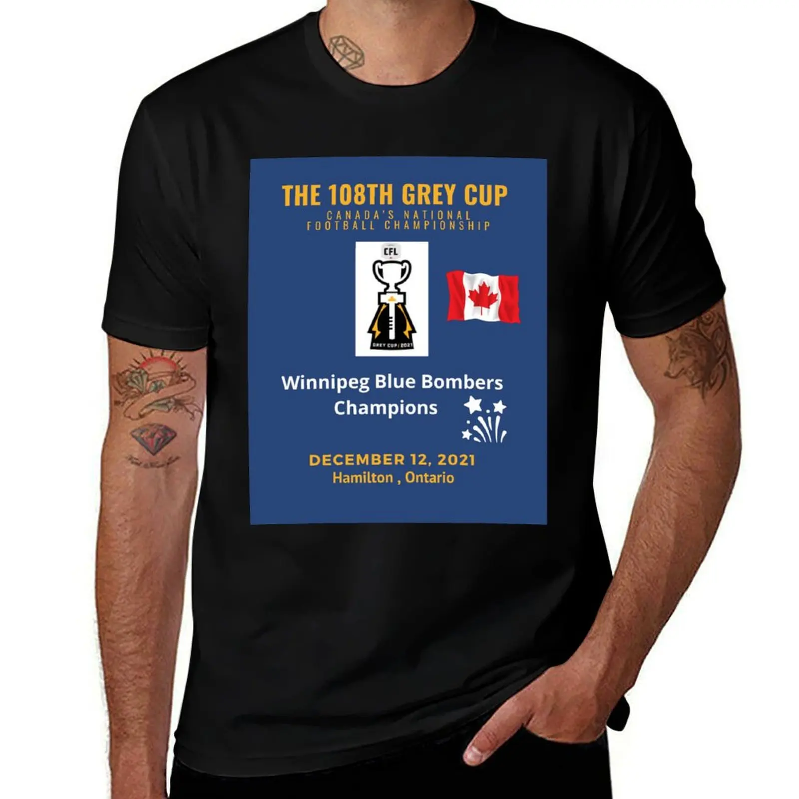 Футболка Winnipeg Blue Bombers Grey Cup Champions 2021 футболка для спортивных болельщиков большого