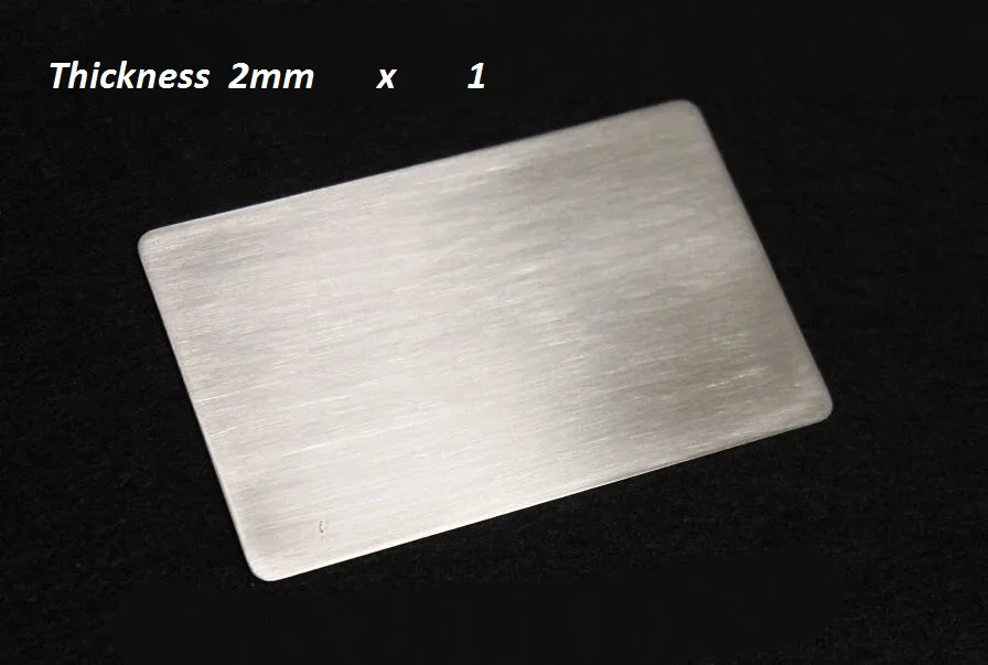 

1 шт. визитные карточки из нержавеющей стали, размер 85*53 мм, пустые металлические пластины с матовой отделкой, разные толщины