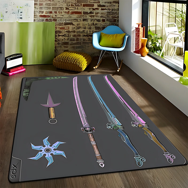 Art Weapons Sword Stripe Printed Carpet for Living Room Rugs Camping stranger things Picnic Mats Anti-Slip E-sports Rug Yoga Mat