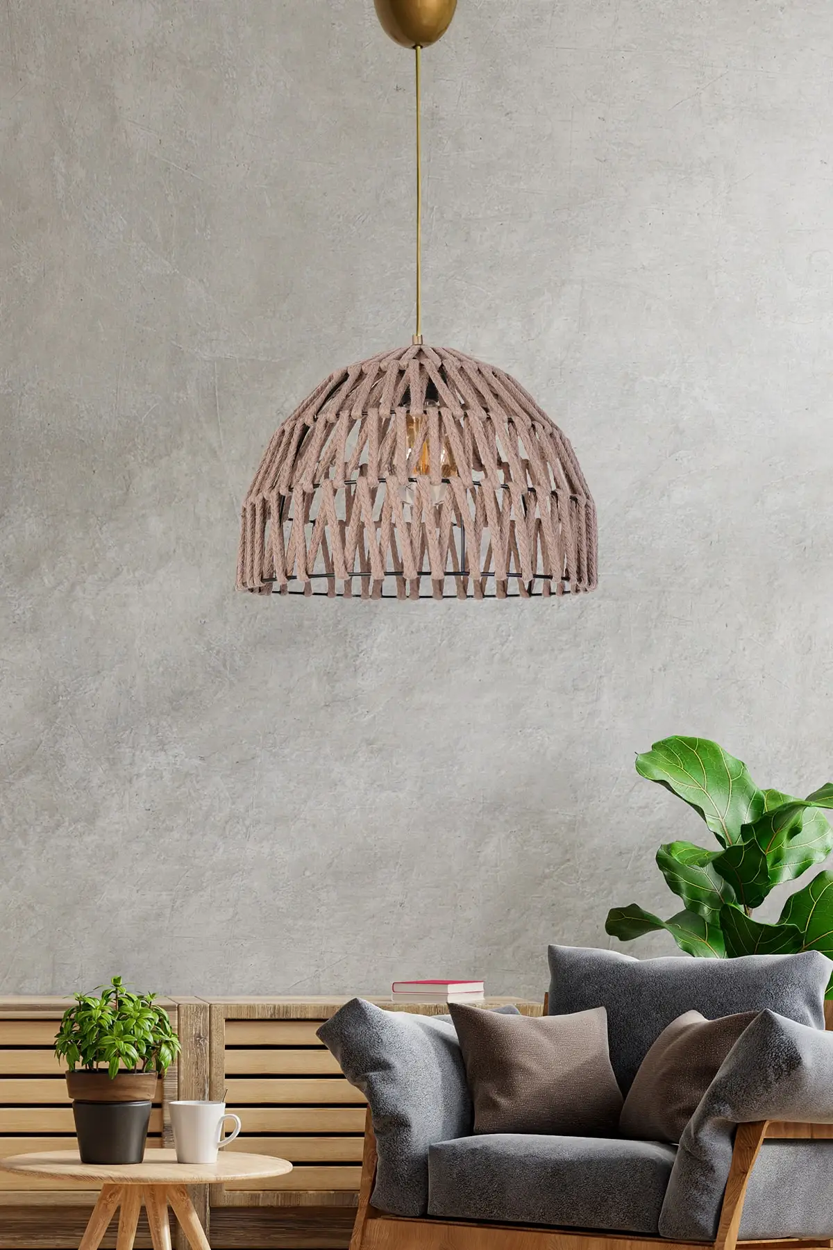 

Ligament Chandelier Brown Hnmd-42