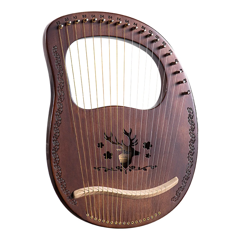 Small Musical Instrument Lyre Harp 16 String Wooden Harp 19 Strings Portable Instrumentos Musicales String Instruments
