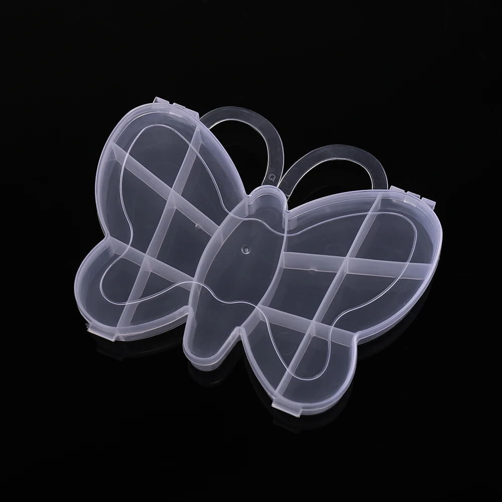 

1 шт., пластиковая прозрачная перегородка, коробка для хранения в форме сердца, мультяшная коробка для DIY, подвеска из бисера, ювелирные аксессуары, магазин