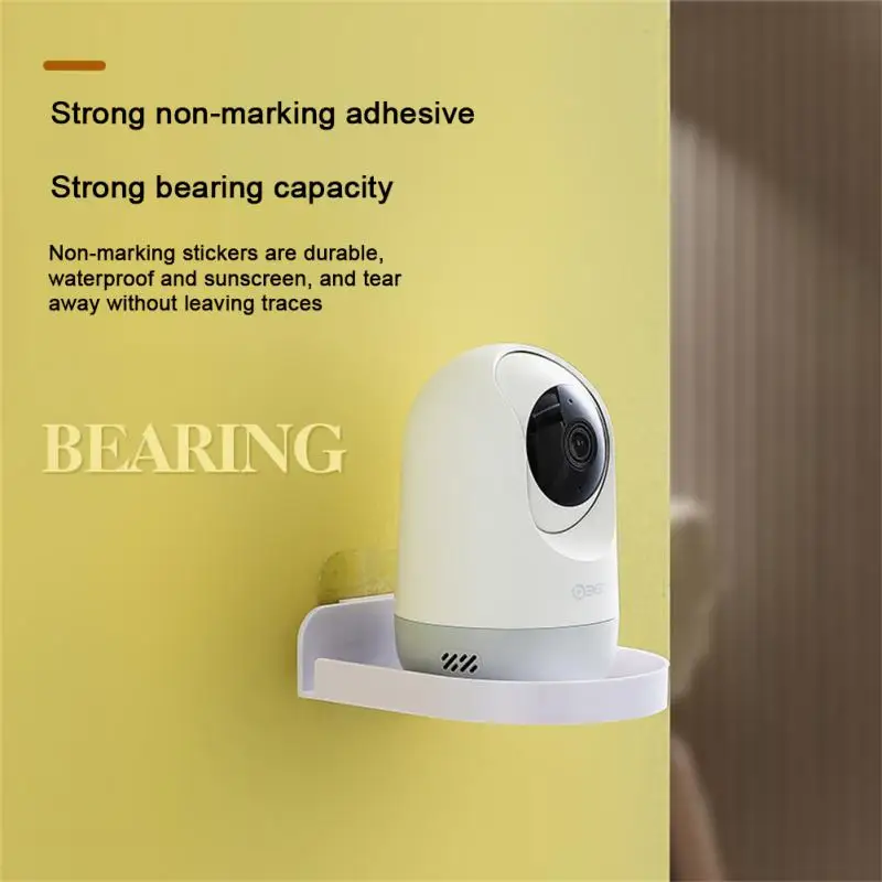 

Wall Mount Floating Stand Shelf Security Camera Holder Home Bedroom Bathroom Camera Rack Monitoring Tray Organization Storage