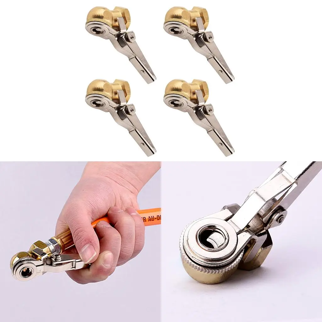 

4Pcs 1/4'' Car Air Chuck Inflator Valve Ball Shaped Foot Hose Tools