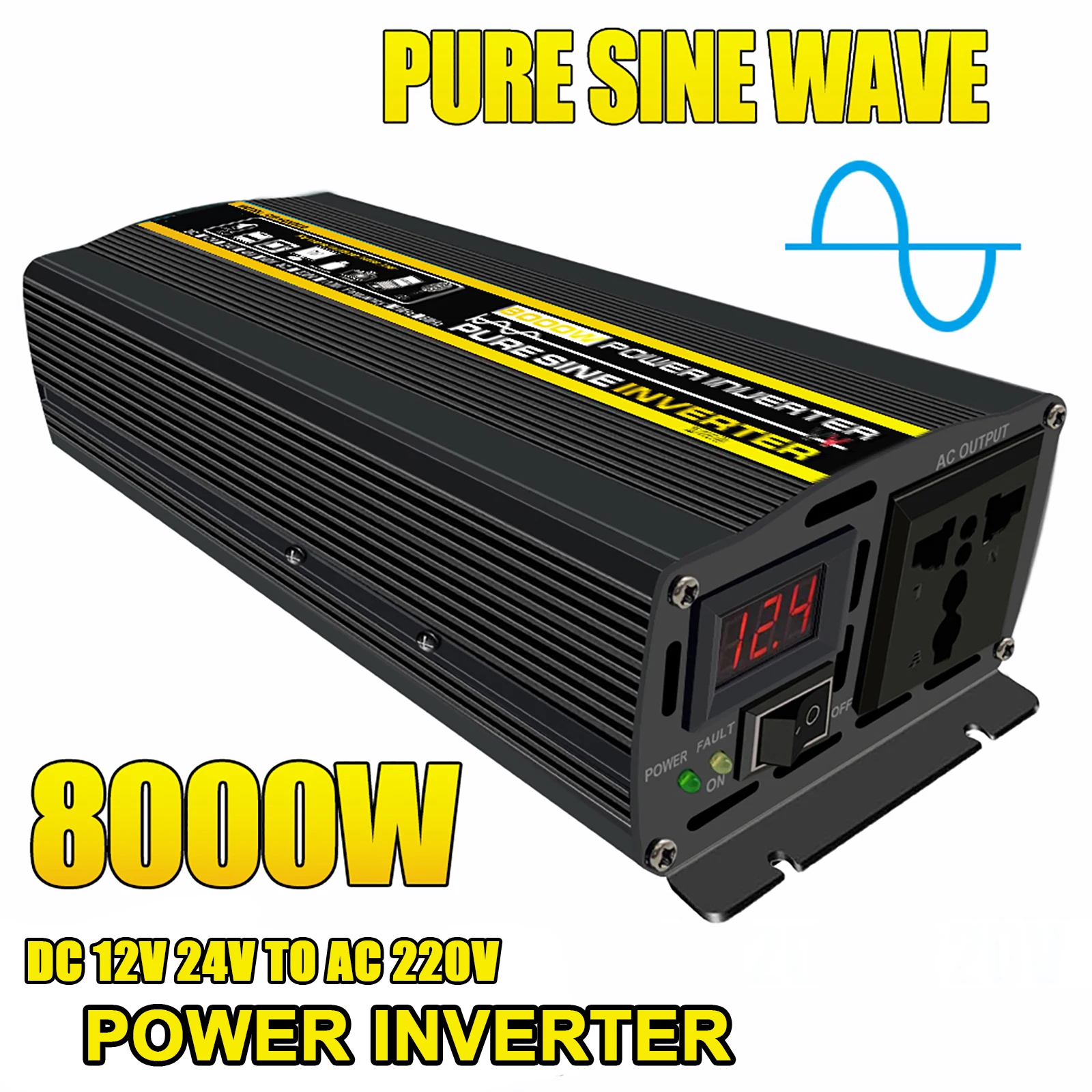 

Инвертор немодулированного синусоидального сигнала, 8000 Вт, 12 В, 24 В в 220 В