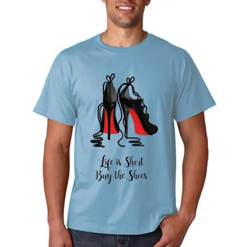 

Футболка женская с принтом помады и туфель на высоком каблуке, Повседневная рубашка в стиле Харадзюку, топ с коротким рукавом и круглым вырезом, красная, на лето