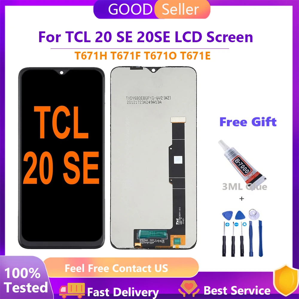 

6.82'' Original For TCL 20 SE 20SE T671H T671F T671O T671E LCD Display Touch Screen Digitizer Assembly For TCL20 SE LCD