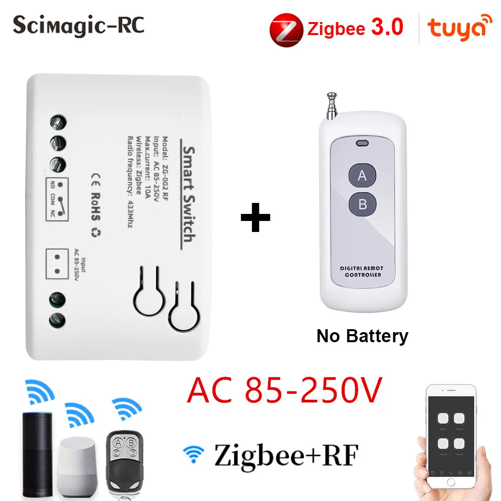 

Специальный модуль ZigBee 3,0, релейный выключатель TUYA для умного дома, 220 В, 24 В, переключатель Alexa, совместимый с умным языком, Alice