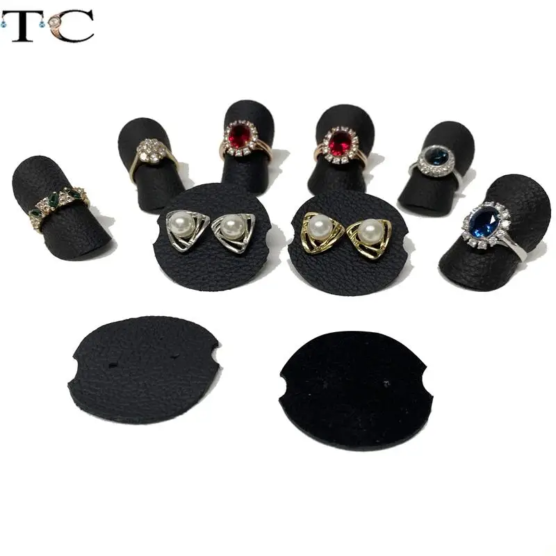 Кожаный ювелирный дисплей маленькая деталь креативное круглое кольцо реквизит