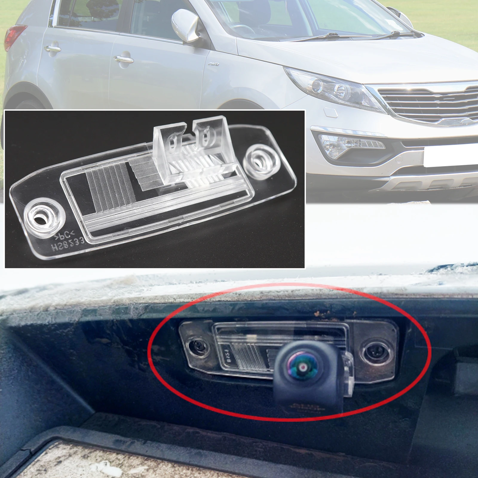 

Для Kia Sportage SL 2015 2014 2013 2012 2011 2010 Автомобильные задние ворота Задний багажник Камера Кронштейн Корпус Пластина Аксессуары