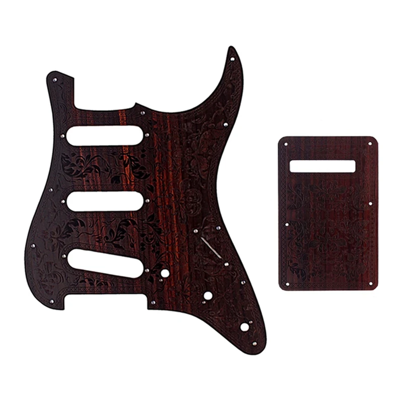 

Rosewood Guitar Pickguard With Back Plate Scratch Plate Musical Instrument Accessories For Electric Guitar Bass