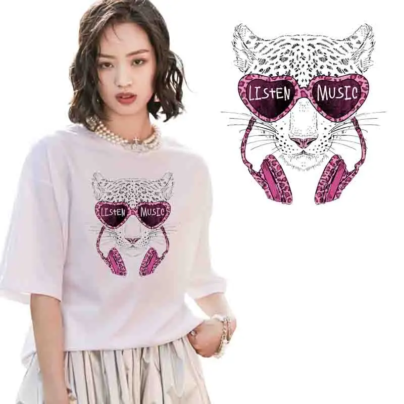 Термонаклейки Prajna с изображением бабочек леопардов медведей лошадей |