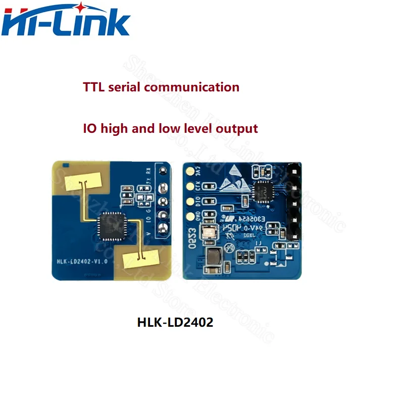 Фото Hi-Link Новый 24G миллиметровый радарный сенсорный модуль LD2402 стационарный микро-датчик человеческого тела TTL последовательная связь №1