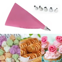 8pcs set cake decorating kit piping tips silicone pastry icing bags nozzles cream scrapers coupler set diy cake decorating tools