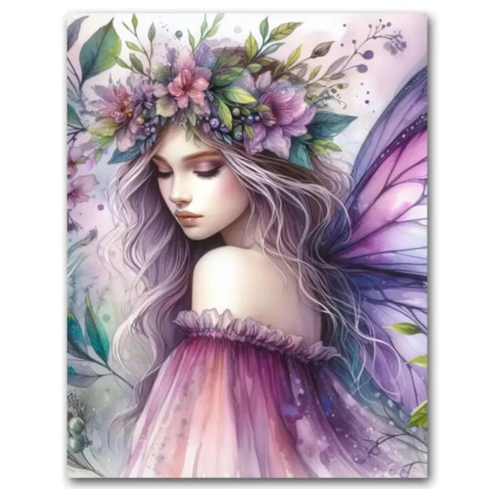 Алмазная живопись сделай сам новая фиолетовая бабочка искусственный Ститч набор