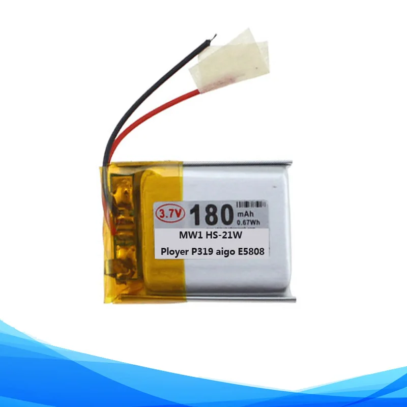 Оригинальный аккумулятор 180 мАч 402025 для Sony MW1 для Nokia HS-21W Aigo E5808 Ployer P319 MP3 MP4 Аккумулятор AKKU