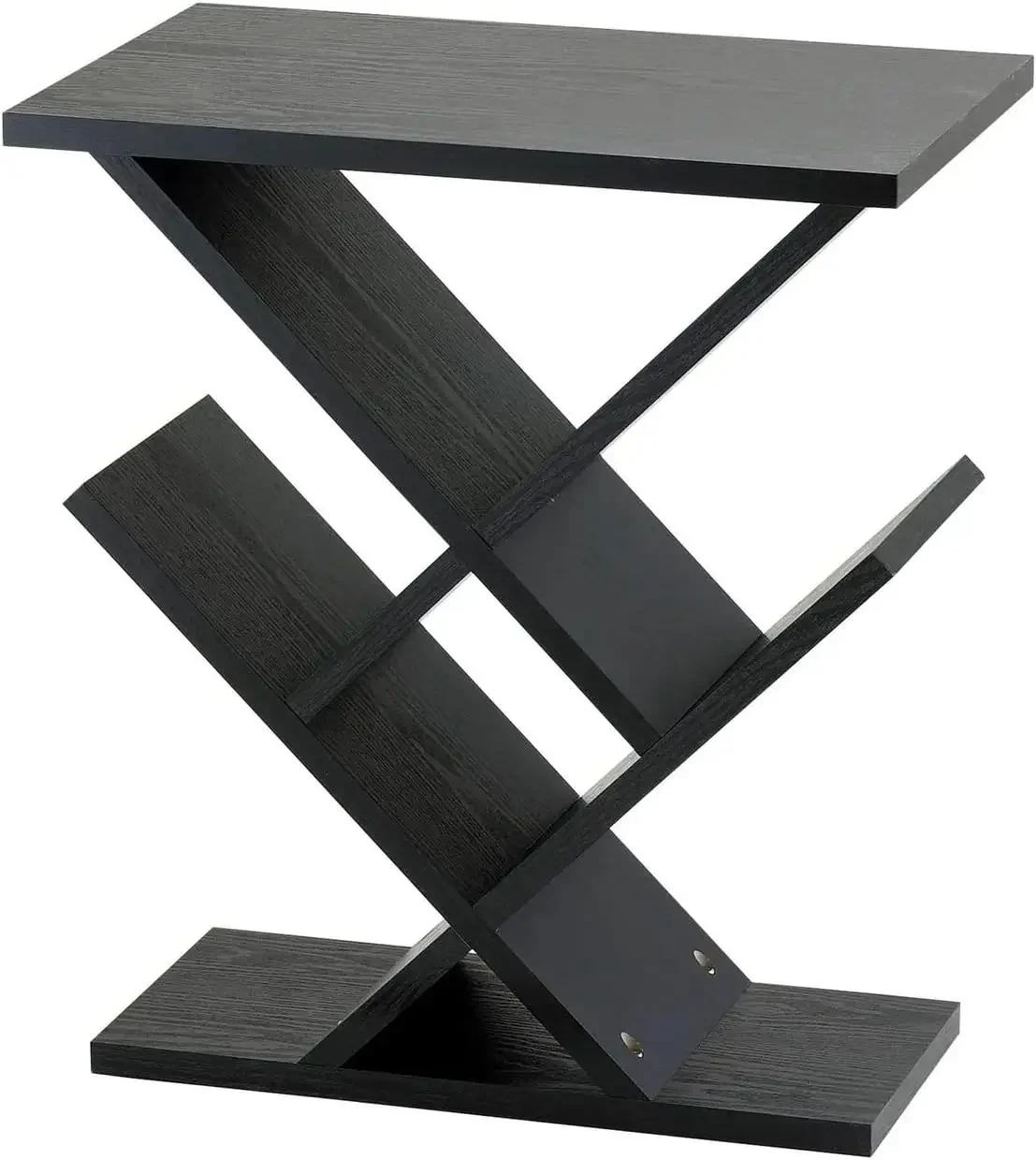 

Стол-книжная полка-боковой столик для хранения. Мебель для дома и декор, черные стулья из фанеры