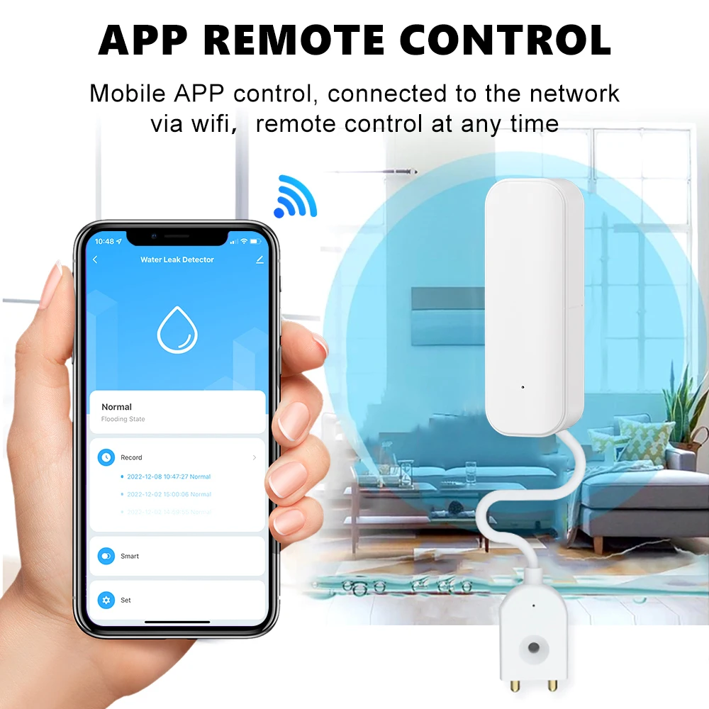 Умный Wi-Fi датчик воды ONENUO Tuya App Control детектор утечки сигнализации функции
