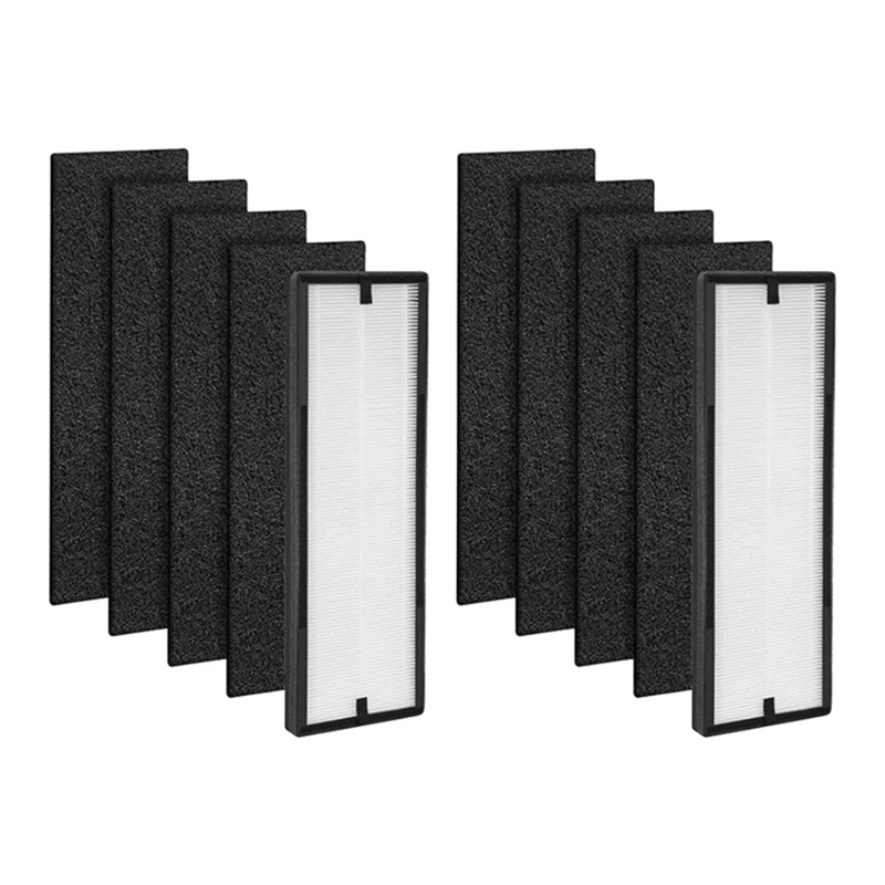 

2 NEA-F1 True HEPA Replace Filters + 8 NEA-C1 Activated Carbon Filters For Eureka NEA120 & Toshiba Smart Wifi CAF-W36USW