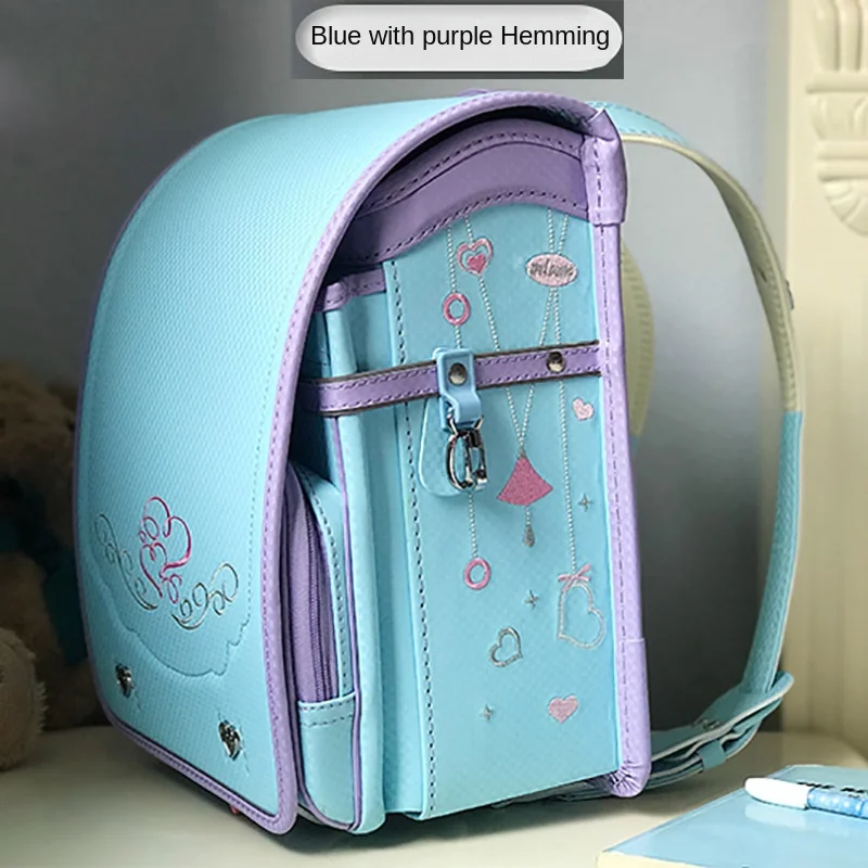 

Japanese Schoolbag New Primary School Children's Schoolbag Load Reduction Neutral Men and Women Leather Shoulders Wear-resistant