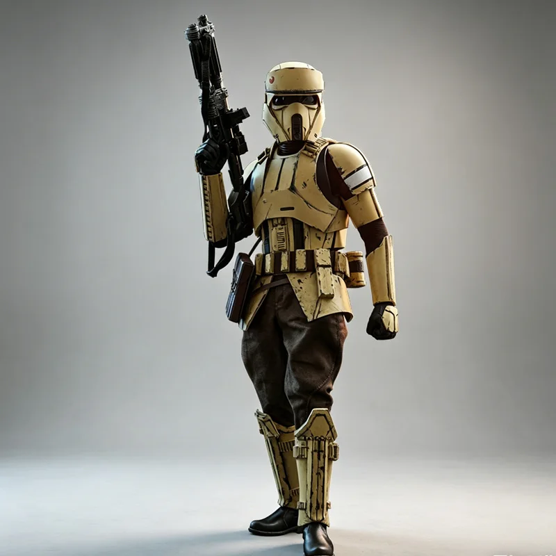 Фото Фигурка Hot Toys TMS031 Shoretrooper 1/6, имперский солдат из Star Wars, полностью подвижная, с бластером и подставкой для демонстрации №1