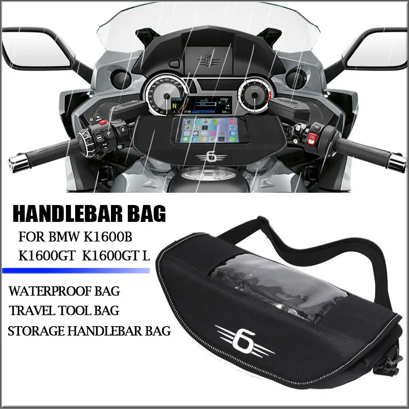 For BMW K1600B K1600GT K1600GTL K1600 K1600 B GA Motorcycle Accessories Handlebar Waterproof Storage Navigation Travel Bag