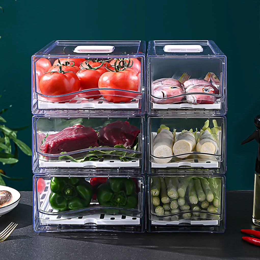 

Space-Saving Stackable Refrigerator Organizer Bins For Neat Fridge Arrangement Easy To And Clean