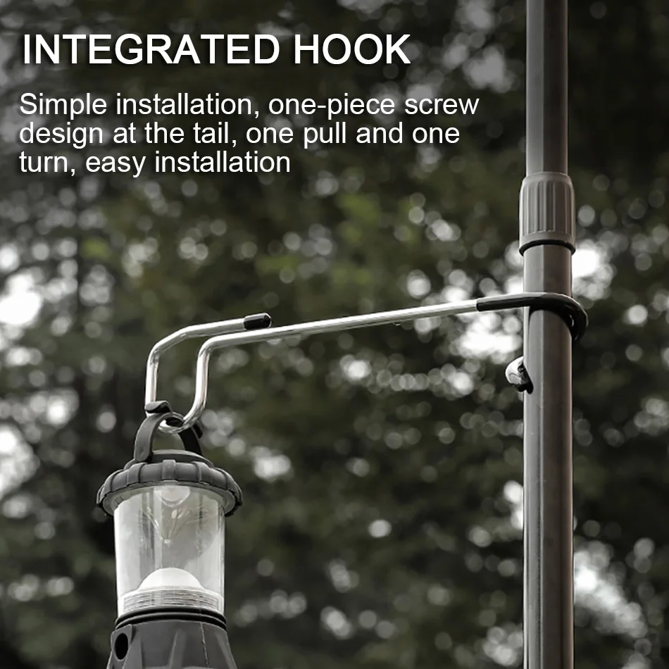 

Camping Tent Travel Pole Lamp Holder Stainless Steel Hook Survival Hunting Fishing Lantern Hanger Outdoor Equipment Accessories