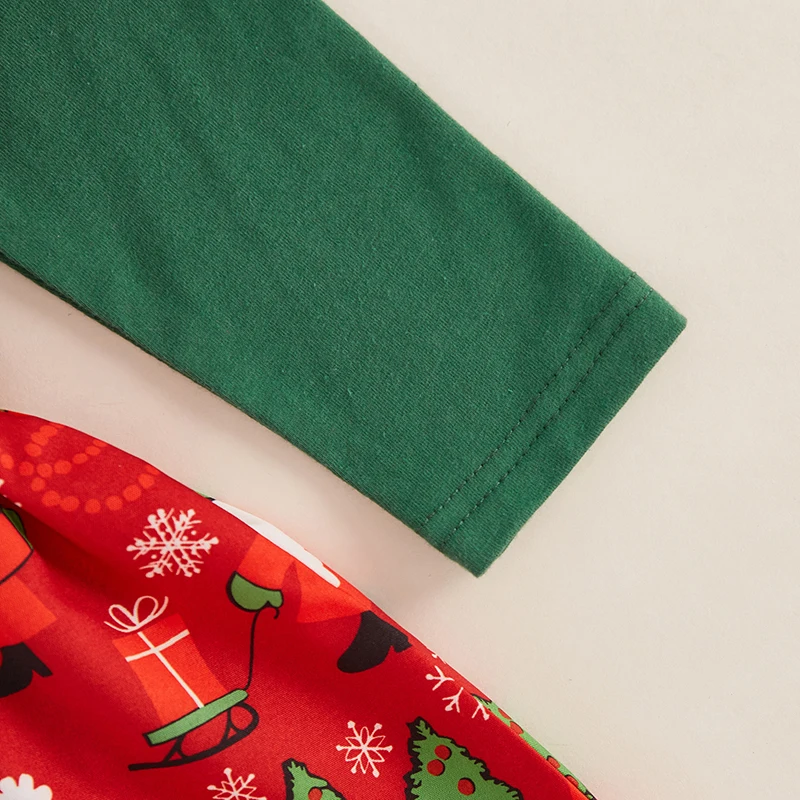 Рождественский наряд для маленьких девочек комбинезон с длинными рукавами и