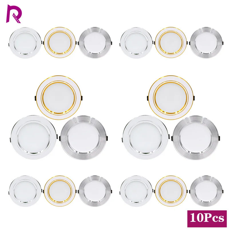 10pcs/lot  AC 220V 230V 240V Led Downlights 5W 9W 12W 15W 18W LED Ceiling Downlight Lamps Led Ceiling Lamp Home Indoor Lighting