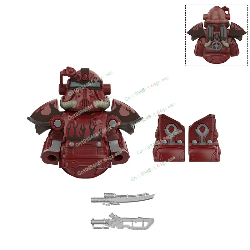 Фото MOC Game Armor Солдаты Кирпичи Сборка Строительные блоки Оружие Аксессуары Фигурки Дети для игрушек Подарки W1352 W1353 W1354 №3