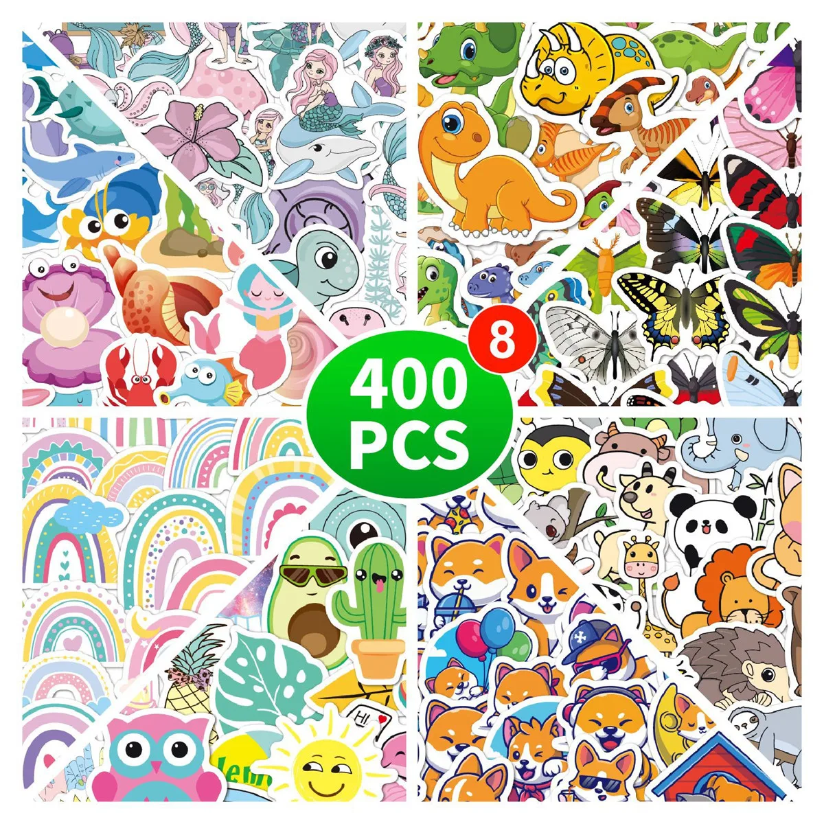 

50pcs Various Cute Cartoon Stickers Waterproof Suitcase Guitar Skateboard Sticker Laptop Skin Toys for Girls Cute Anime Stickers