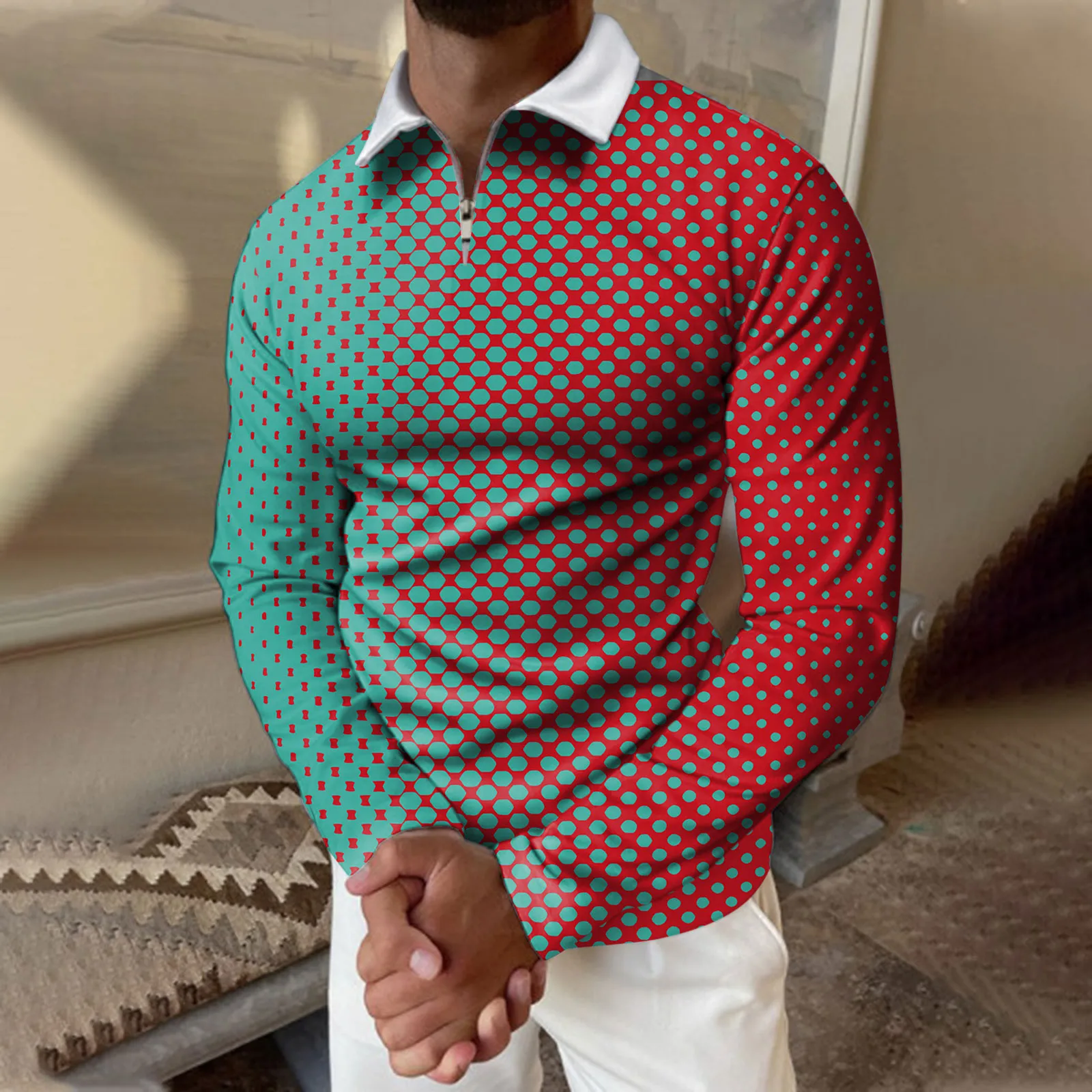 

Long Sleeve T Shirt Men Casual Autumn Winter Long Sleeve Turndown Neck Shirt Printed Tee Shirt Black Long Sleeve Turtleneck Men