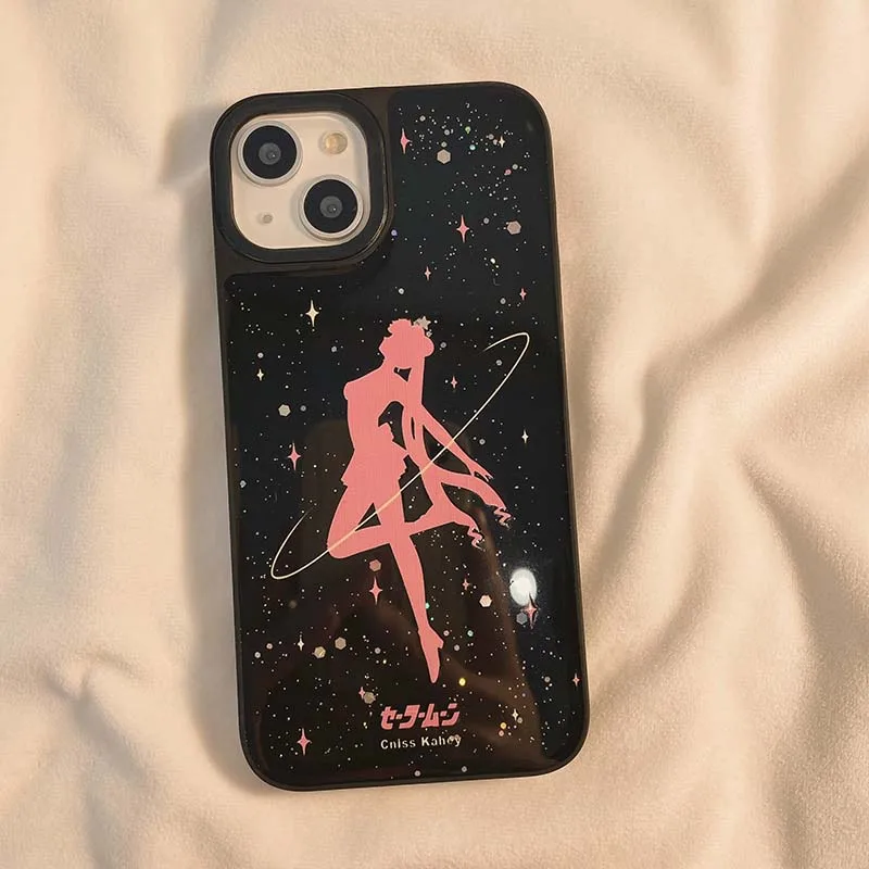 

Sailor Moon Phone Case Cartoon Cute Fall Strap Chain All-Wrapped Silicone Shell A Young Girl's Heart for Iphone 13 14 15 Promax