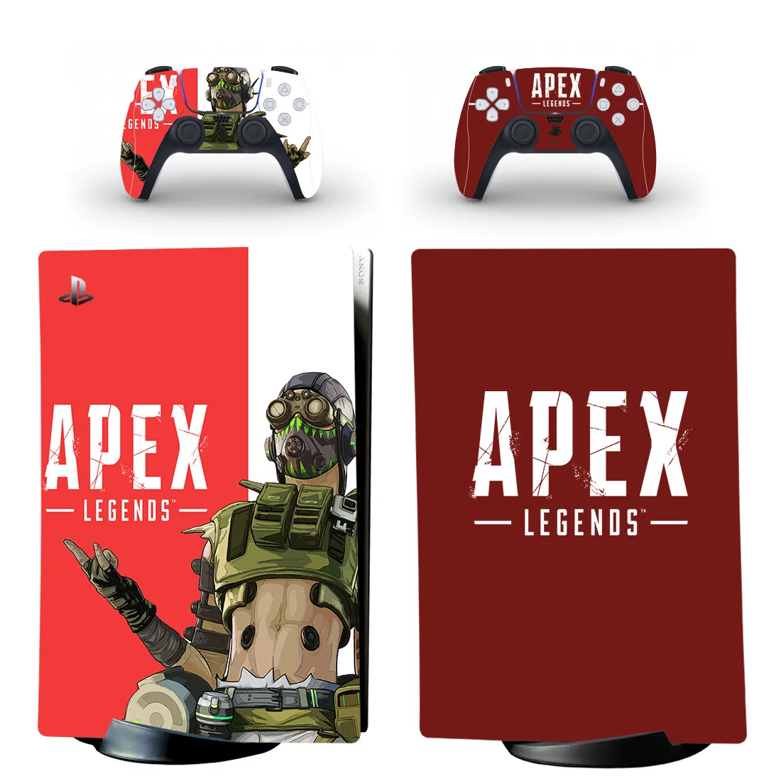 Цифровой виниловый стикер Apex Legends PS5 для консоли и 2 контроллера