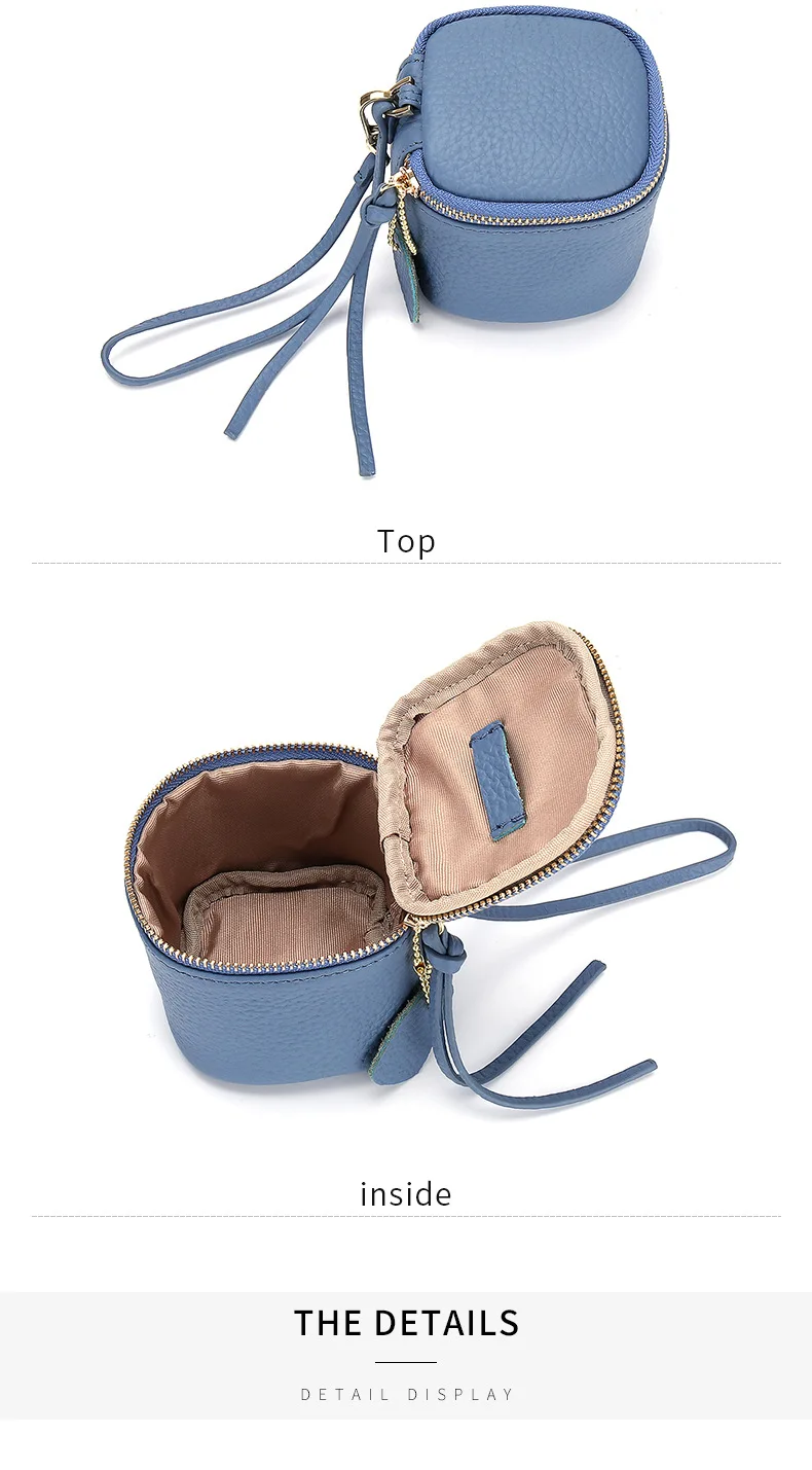 URBAN MASTER Cosmetic Bag Lipstick Purse Fashipn Air Cushion Genuine Cow Leather Women Coin Purses Mini Designer Luxury Wallet