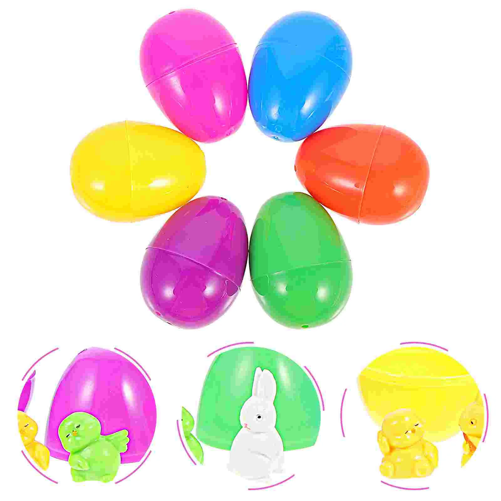 

12 шт. пасхальные лотерейные яйца, многофункциональные пасхальные яйца, креативные многоразовые пасхальные яйца, случайный цвет