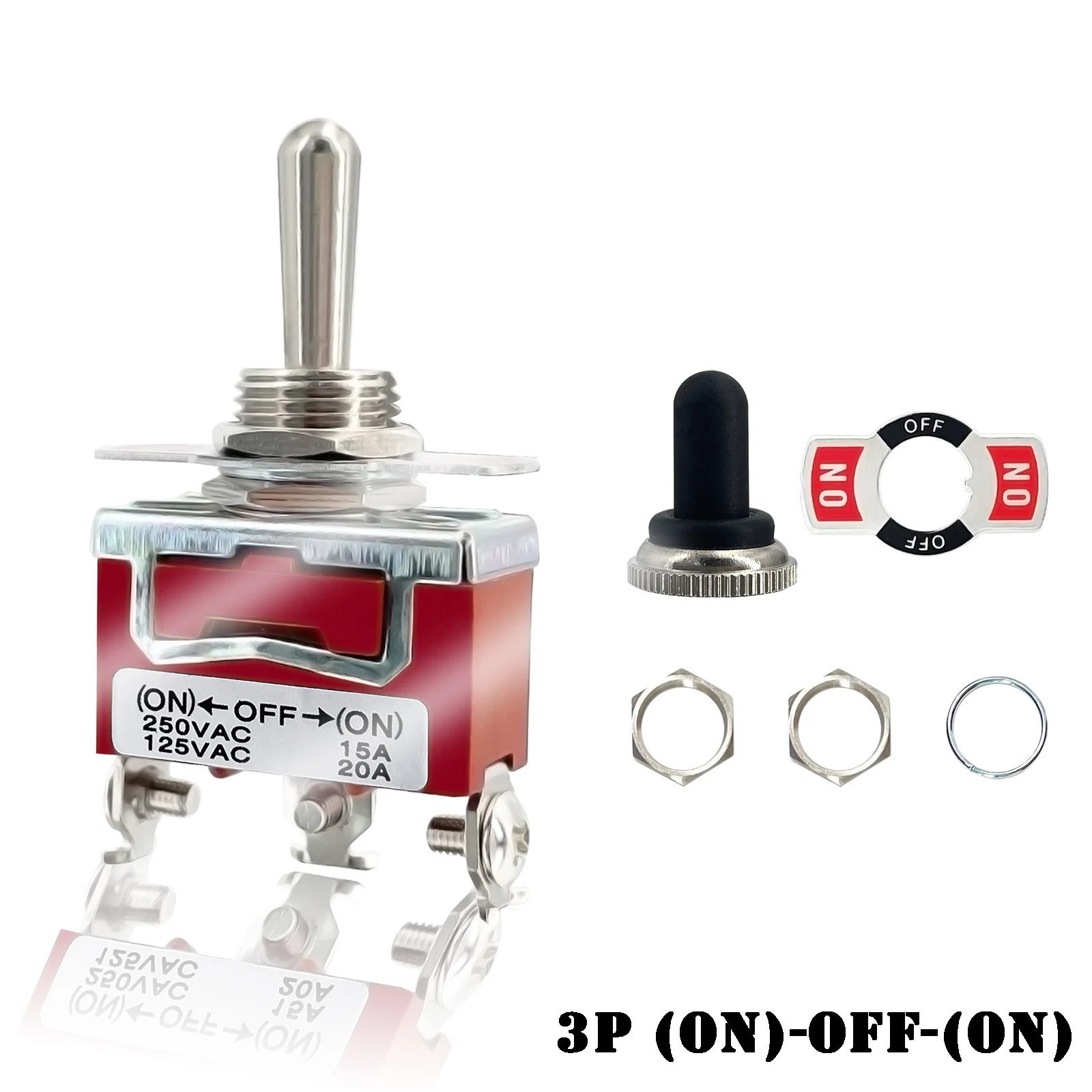 

12 В постоянного тока 3 позиции (ВКЛ) выкл (ВКЛ) переключатель DPDT Мгновенный Переключатель 250 В переменного тока 15 А 125 В переменного тока 20 А св...