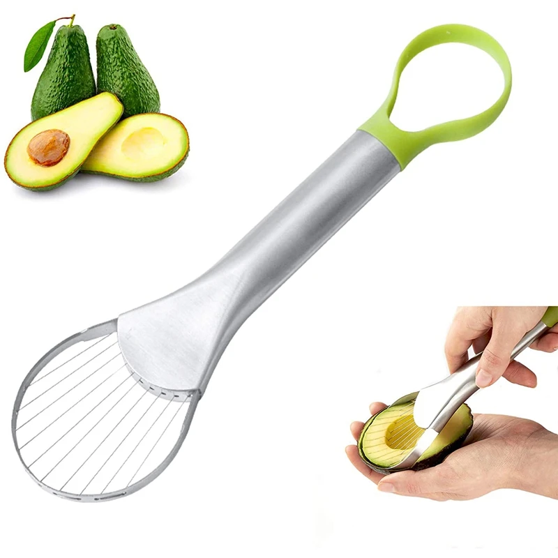 

Avocado Slicer, 2 In 1 Avocado Cutter And Peel Remover,Perfect Stainless Steel Avocado Pitter Tool,Upgrated Fruit Cutter