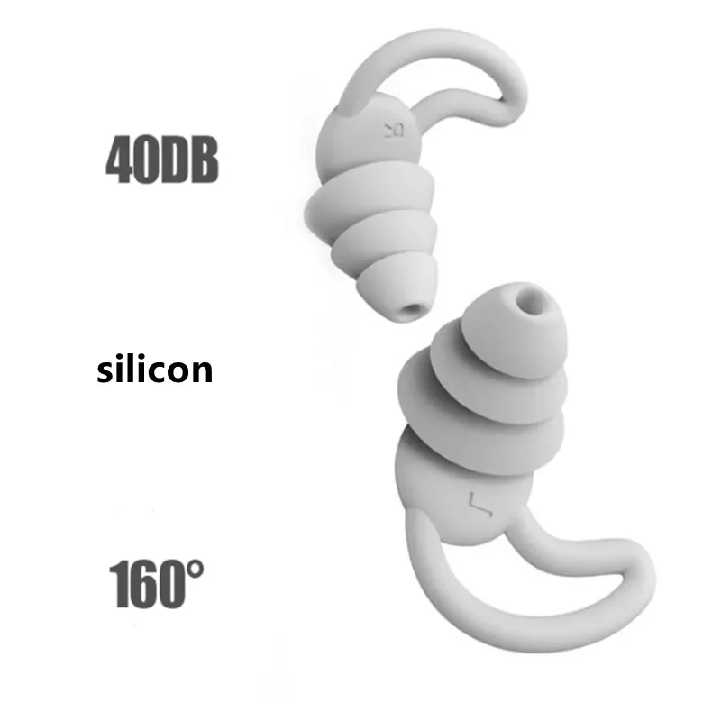

Sleeping Ear Plugs Sound Insulation Ear Protection Earplugs Anti-Noise Plugs for Travel Silicone Soft Noise Reduction